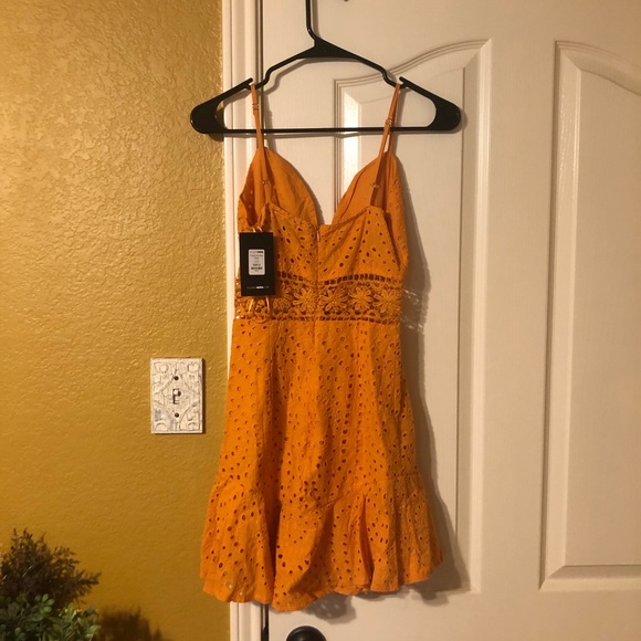 NWT Fashion Nova Trophy Mini Dress Mustard Size S - Picture 3 of 9